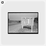 アートポストカード-Waco Highway Sign
 - ラッセル リー Postcard.