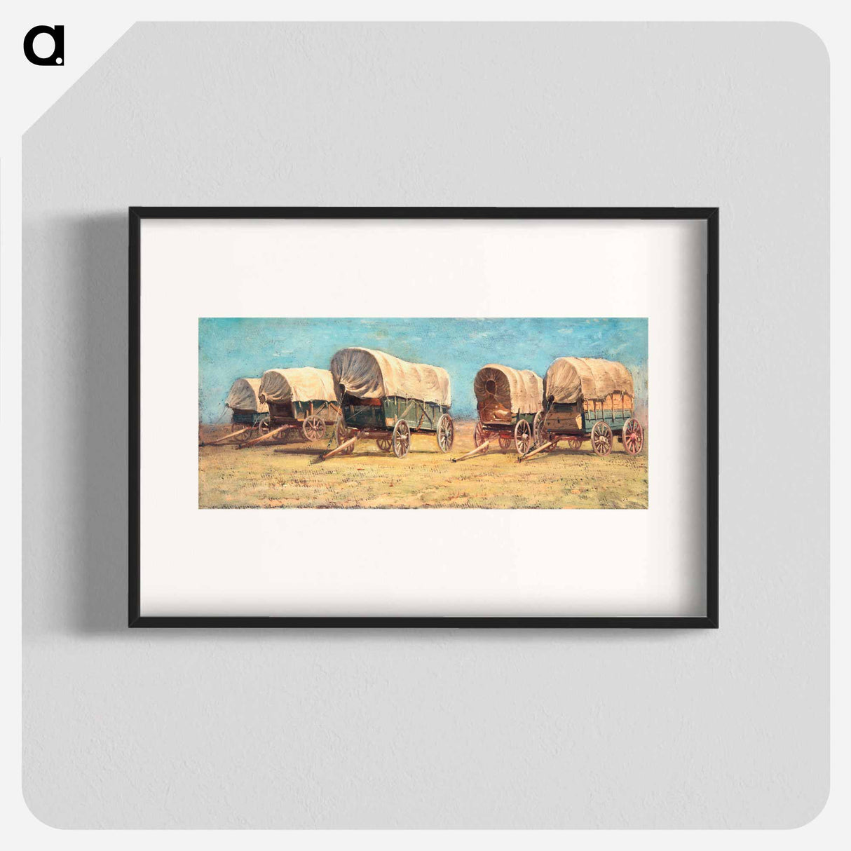 Study of Covered Wagons - Samuel Coleman Poster.