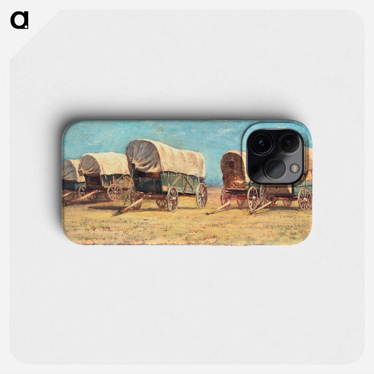 Study of Covered Wagons - Samuel Coleman Phone Case.