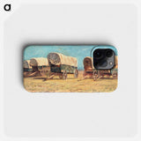 Study of Covered Wagons - サミュエル コールマン Phone Case.