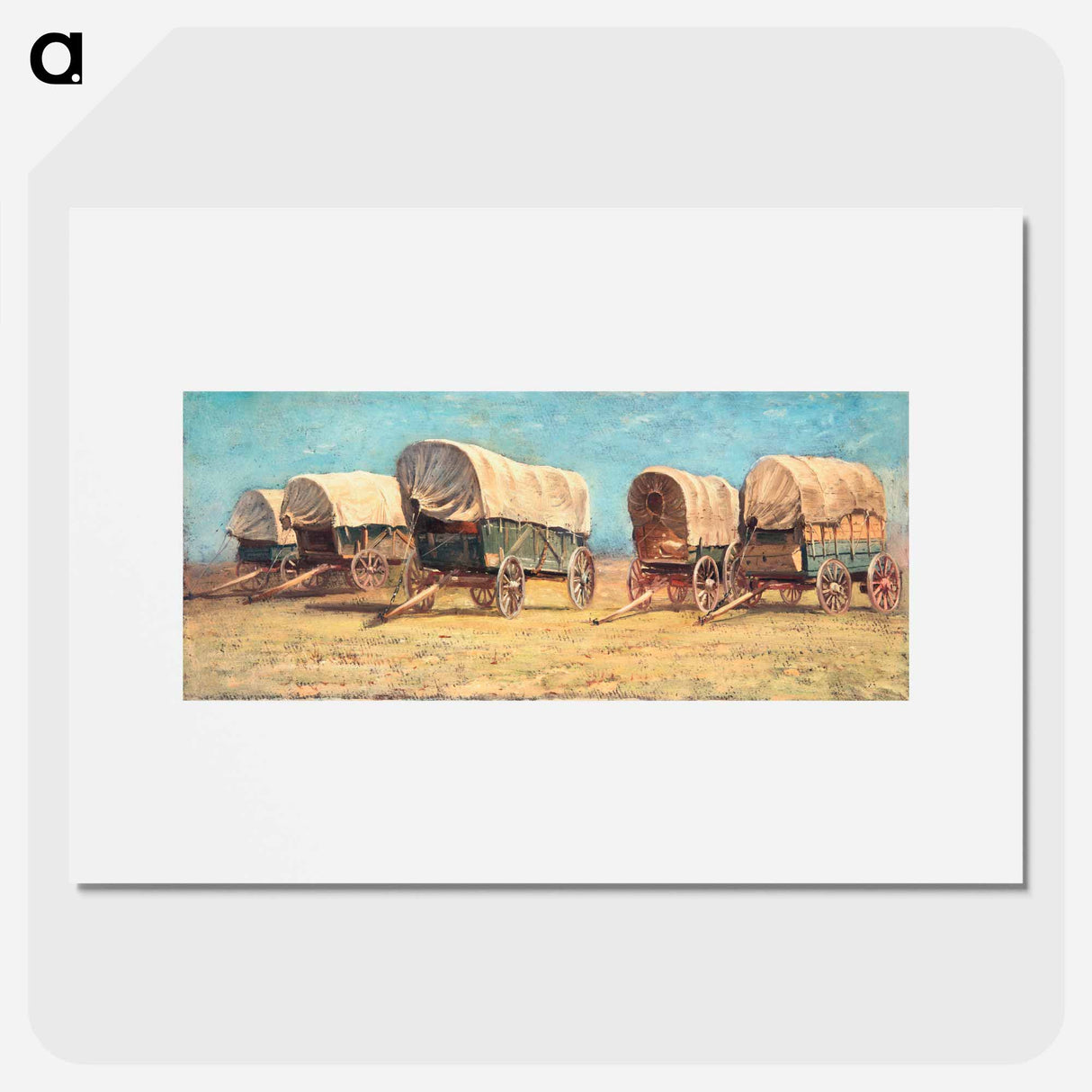 Study of Covered Wagons - サミュエル コールマン Poster.