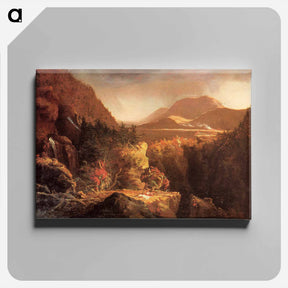 アートパネル-Landscape with Figures A Scene from The Last of the Mohicans - トーマス コール Canvas.