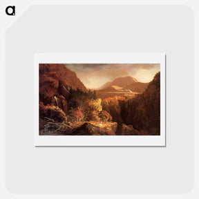 アートポストカード-Landscape with Figures A Scene from The Last of the Mohicans - トーマス コール Postcard.