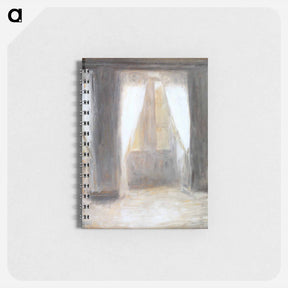 アートメモ帳-The living room on Frederiksberg Allé by Vilhelm Hammershøi - ヴィルヘルム ハンマースホイ Memo.