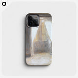 The living room on Frederiksberg Allé by Vilhelm Hammershøi - ヴィルヘルム ハンマースホイ Phone Case.