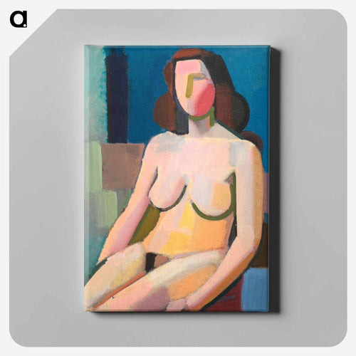 Seated female model - Wilhelm Lundström Canvas.