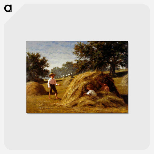 Hiding in the Haycocks - ウィリアム ブリス ベイカー Postcard.