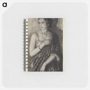 アートメモ帳-There was a woman standing in the door as though posed in the dark wood of a frame by Wladyslaw Theodore Benda - ウワディスワフ テオドール ベンダ Memo.