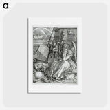アートポストカード-Melencolia I - アルブレヒト デューラー Postcard.