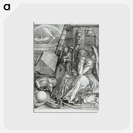 アートポストカード-Melencolia I - アルブレヒト デューラー Postcard.