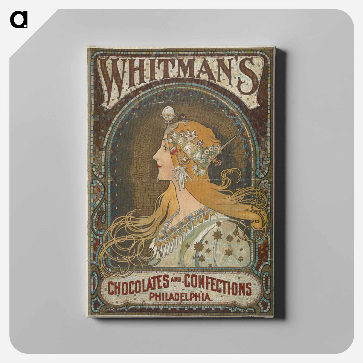 Whitman's chocolates and confections - Alphonse Mucha Canvas.