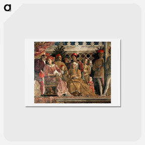 アートポストカード-The court of the Gonzaga (detail) - アンドレア マンテーニャ Postcard.