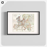 Strategic map of Central Europe - アンティーク地図 Poster.
