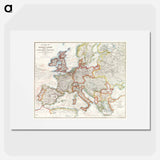 Strategic map of Central Europe - アンティーク地図 Poster.