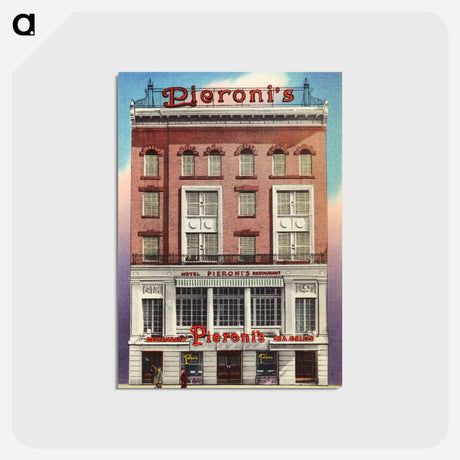 アートポストカード-Pieroni's Restaurant and Hotel
 - ボストン公共図書館 Postcard.