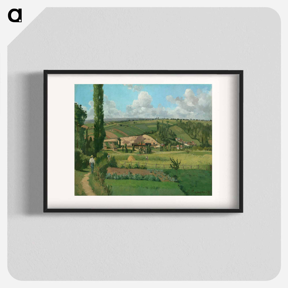 Landscape at Les Pâtis, Pontoise - Camille Pissarro Poster.