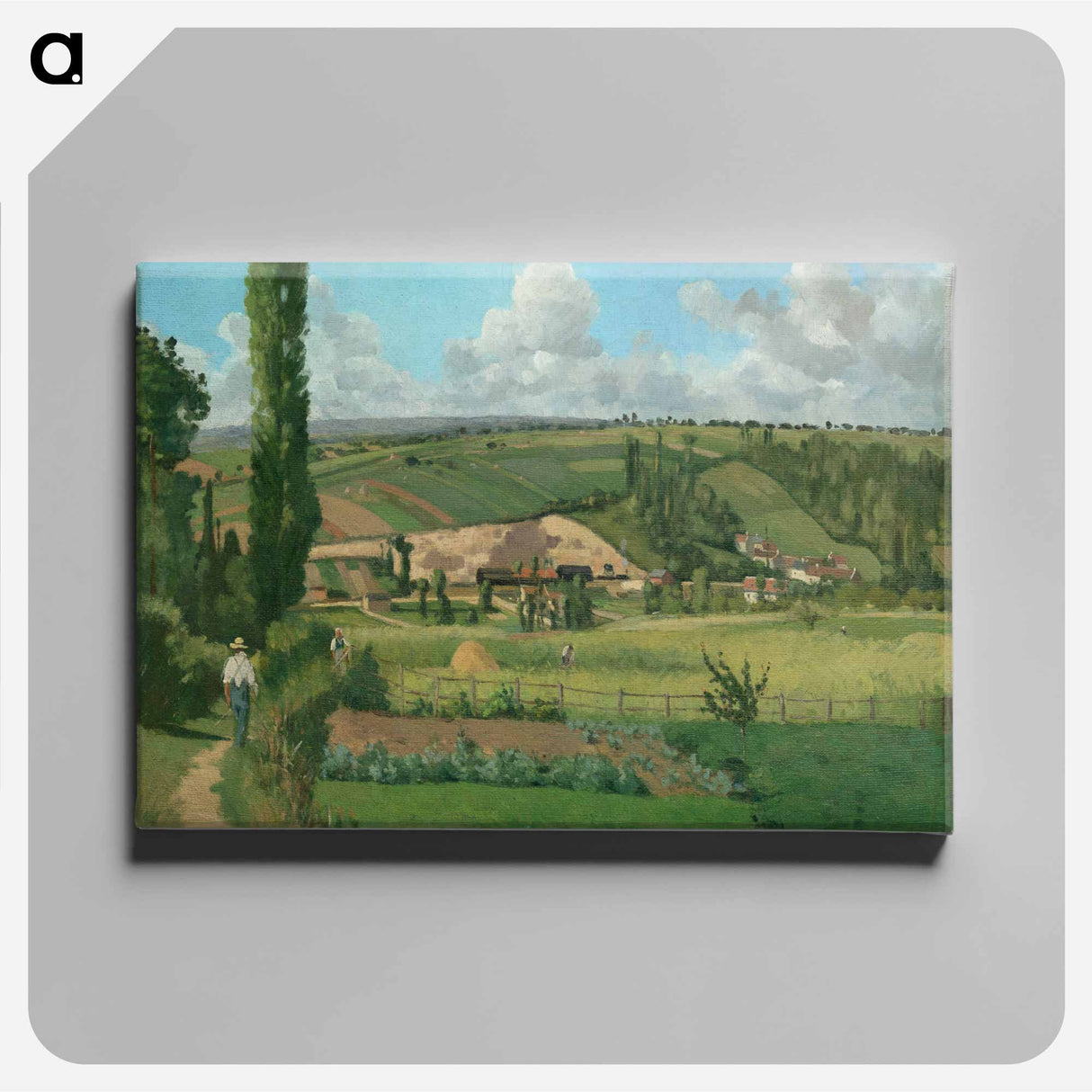 Landscape at Les Pâtis, Pontoise - カミーユ ピサロ Canvas.