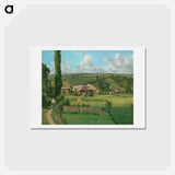 アートポストカード-Landscape at Les Pâtis, Pontoise - カミーユ ピサロ Postcard.