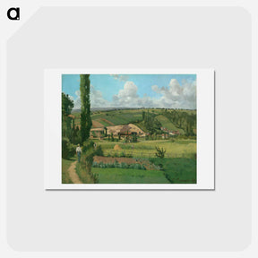 アートポストカード-Landscape at Les Pâtis, Pontoise - カミーユ ピサロ Postcard.