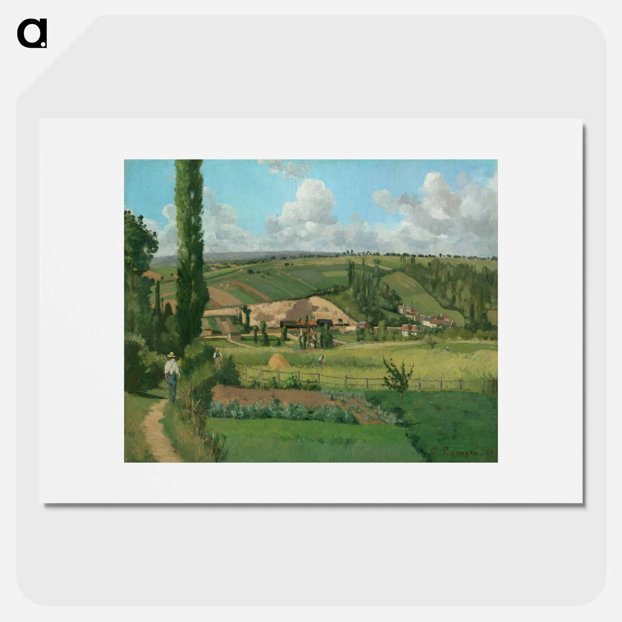 Landscape at Les Pâtis, Pontoise - Camille Pissarro Poster.