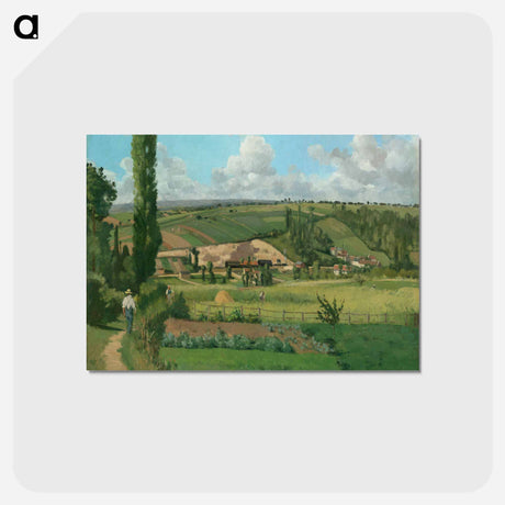 アートポストカード-Landscape at Les Pâtis, Pontoise - カミーユ ピサロ Postcard.