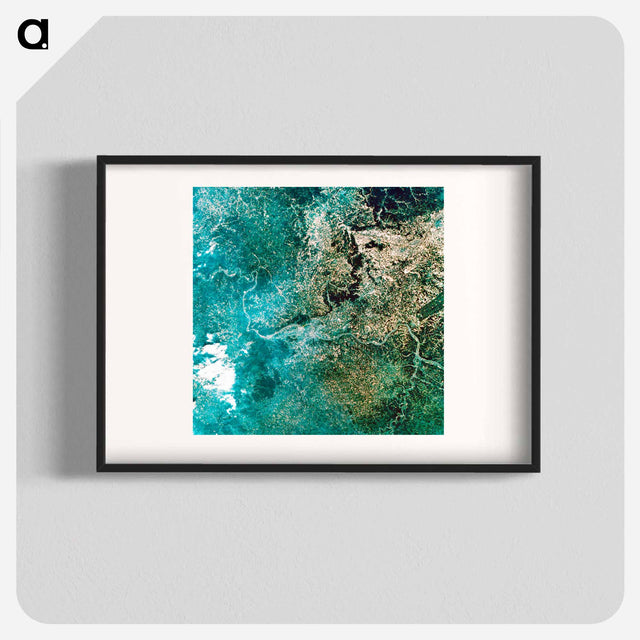 アートポスター-Ohio River Bordering Kentucky and Indiana
 - 上空からの地球 Poster.