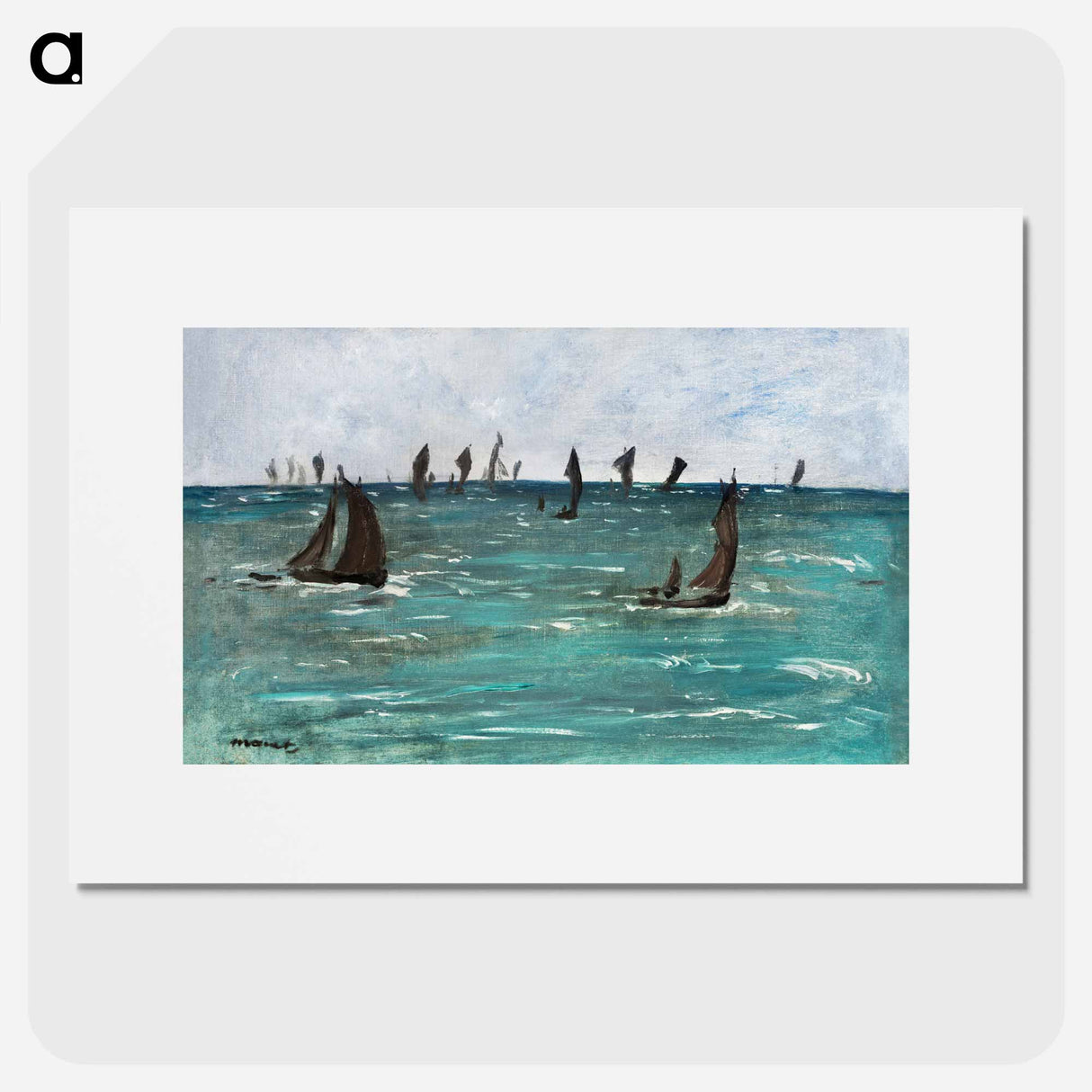 Boats at Berck-sur-Mer - Édouard Manet Poster.