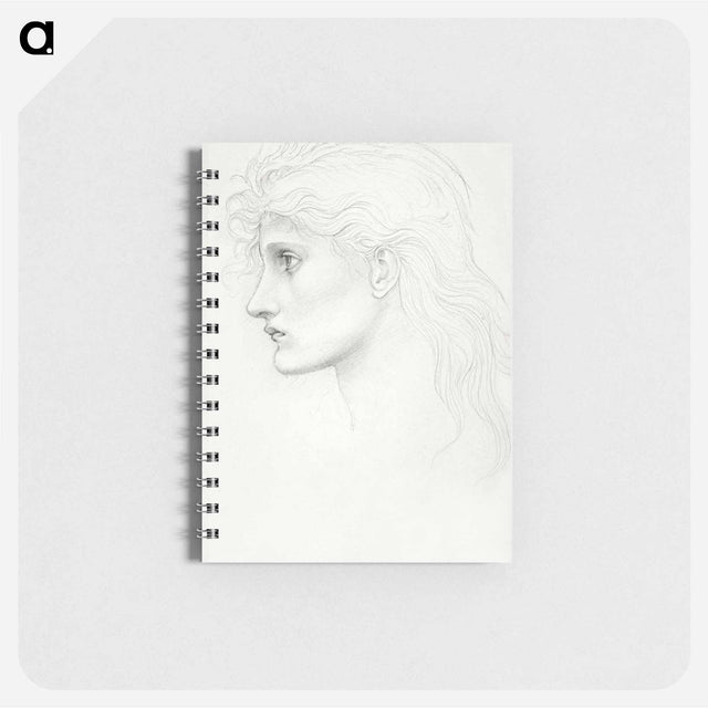 アートメモ帳-Head of Girl Facing Left - エドワード バーン ジョーンズ Memo.