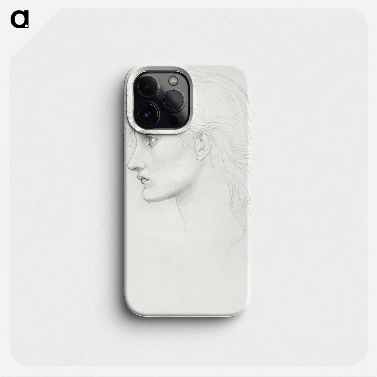 Head of Girl Facing Left - エドワード バーン ジョーンズ Phone Case.