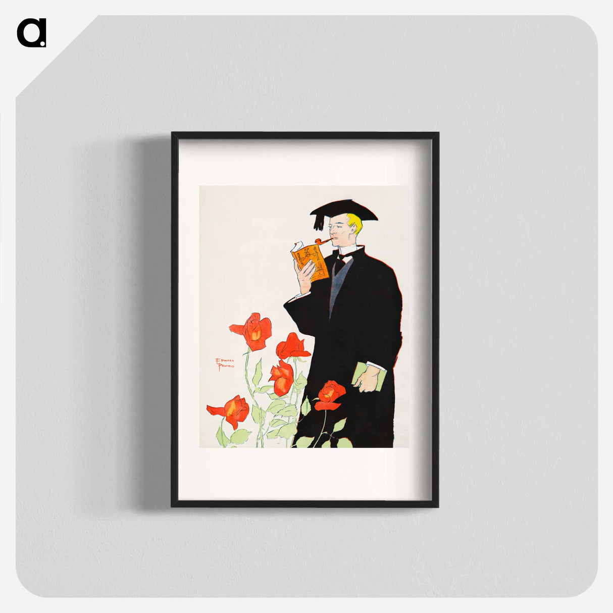 Man in academic dress - Edward Penfield Poster.
