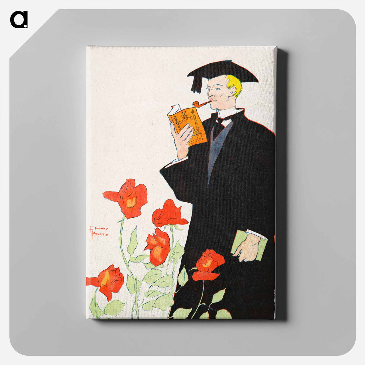 アートパネル-Man in academic dress - エドワード ペンフィールド Canvas.