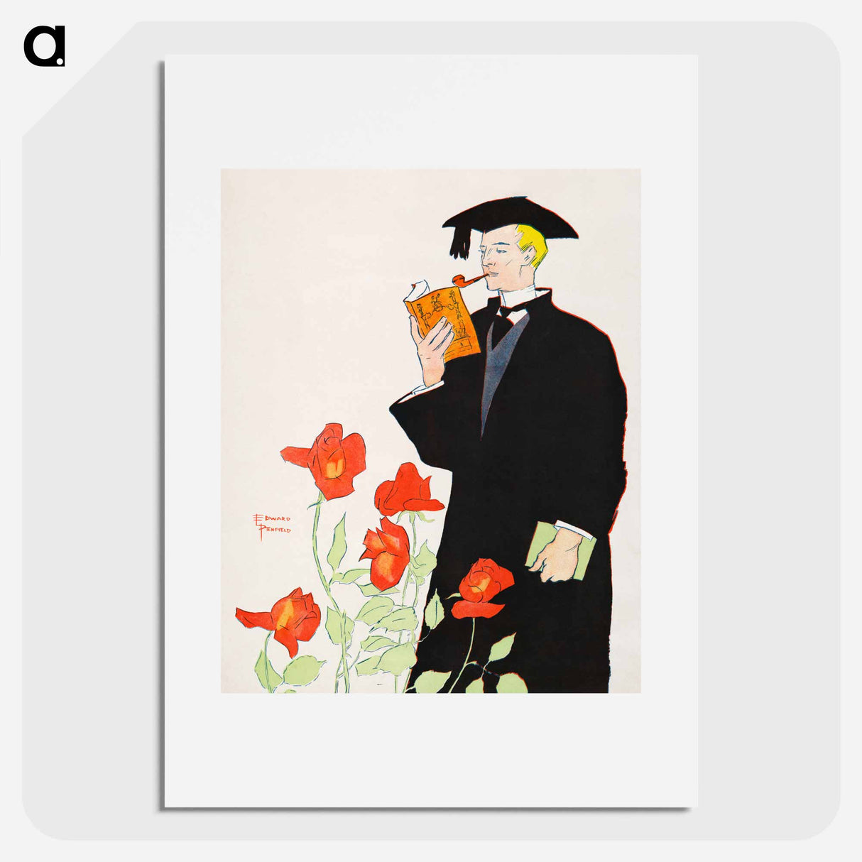 Man in academic dress - Edward Penfield Poster.