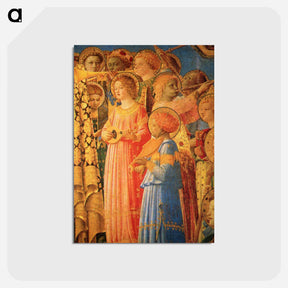アートポストカード-Coronation of the Virgin (detail) - フラ アンジェリコ Postcard.