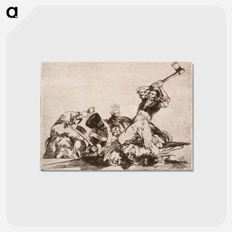 アートポストカード-Entä tässä (lo mismo) - フランシスコ デ ゴヤ Postcard.