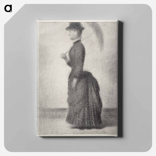 Woman Walking with a Parasol (study for La Grande Jatte) - Georges Seurat Canvas.