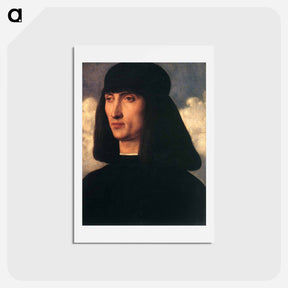 アートポストカード-Portrait of a Young Man - ジョヴァンニ ベッリーニ Postcard.