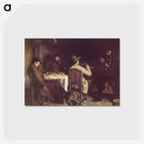 アートポストカード-After Dinner at Ornans - ギュスターヴ クールベ Postcard.