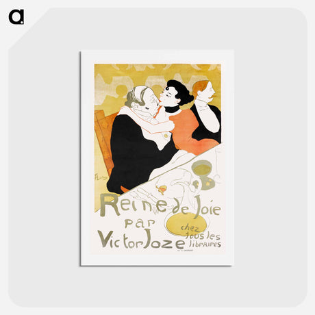 アートポストカード-Reine de Joie - アンリ ド トゥールーズ ロートレック Postcard.