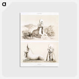 アートポストカード-Rams from Histoire de l'art égyptien
 - エジプト美術史 Postcard.