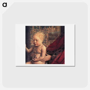 アートポストカード-The Virgin of the Chancellor Rolin (detail) - ヤン ファン エイク Postcard.