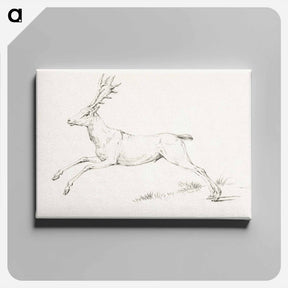 アートパネル-Jumping deer - ジャン ベルナール Canvas.