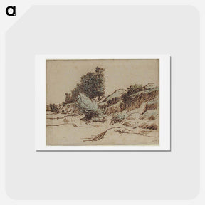 アートポストカード-Landscape, Vichy - ジャン フランソワ ミレー Postcard.
