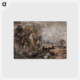 アートポストカード-Dedham Lock
 - ジョン コンスタブル Postcard.