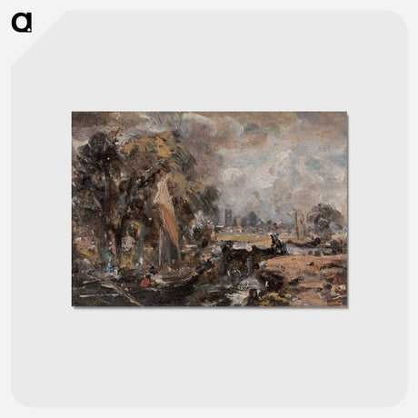 アートポストカード-Dedham Lock
 - ジョン コンスタブル Postcard.