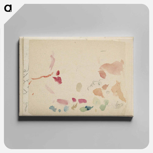 Gezicht in profiel en een figuur met een bal - ユリー デ フラーハ Canvas.