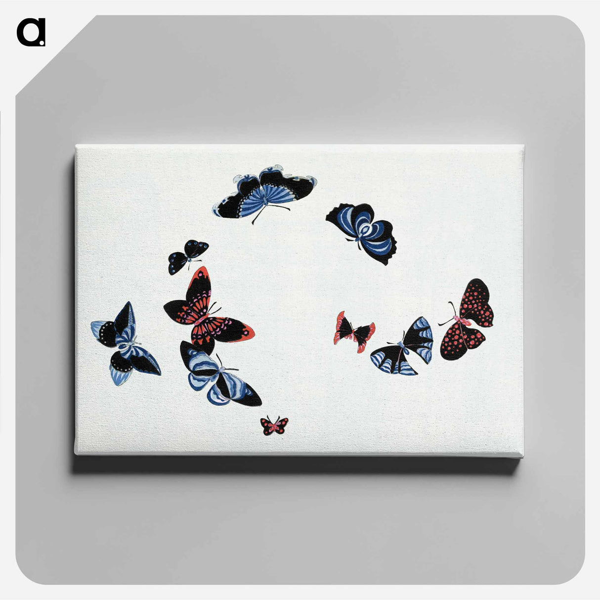アートパネル-Japanese butterfly - 神坂 雪佳 Canvas.