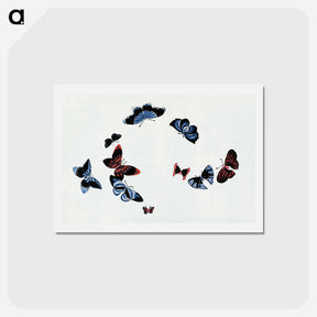 アートポストカード-Japanese butterfly - 神坂 雪佳 Postcard.