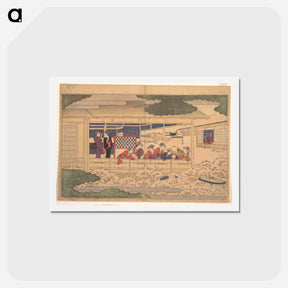 アートポストカード-Viewing Cherry Blossoms - 喜多川 歌麿 Postcard.