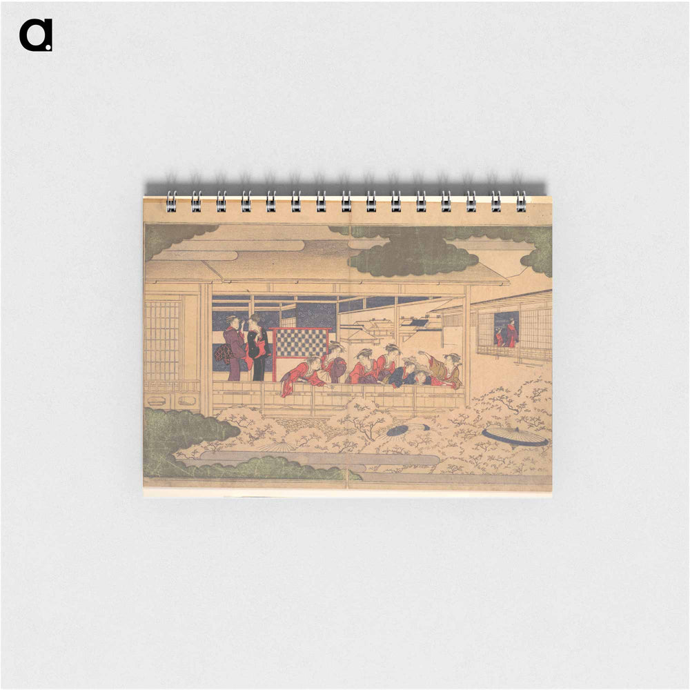 Viewing Cherry Blossoms - 喜多川 歌麿 Memo.