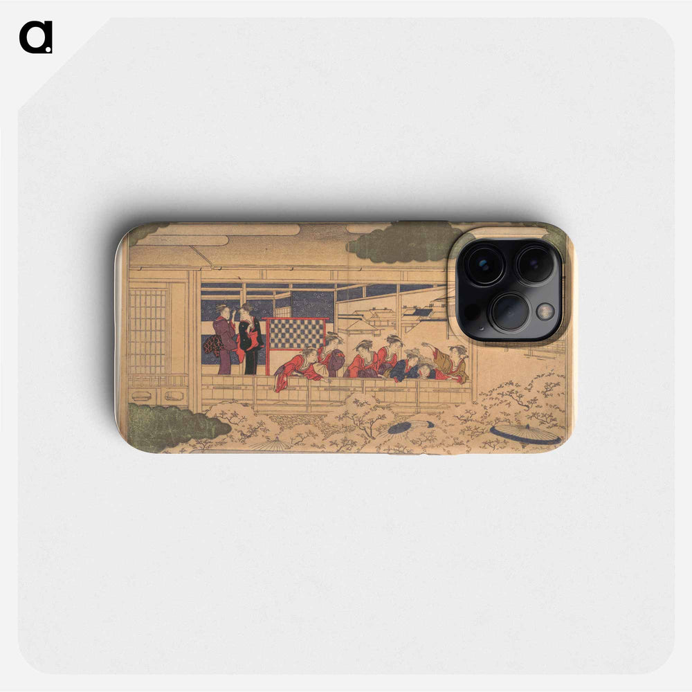 Viewing Cherry Blossoms - 喜多川 歌麿 Phone Case.
